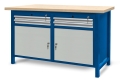 Stół warsztatowy 150 cm, 2 szafki i 4 szuflady, kod: J22006