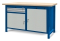 Stół warsztatowy 150 cm, 2 szafki i 2 szuflady, kod: J22007