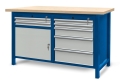 Stół warsztatowy 150 cm, szafka i 7 szuflad, kod: J22008