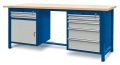 Stół warsztatowy 210 cm, szafka i 7 szuflad, kod: J22108