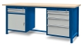 Stół warsztatowy 210 cm, szafka i 6 szuflad, kod: J22109