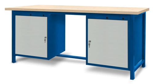 Stół warsztatowy 210 cm, 2 szafki, kod: J22110