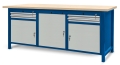 Stół warsztatowy 210 cm, 3 szafki i 4 szuflady, kod: J22120
