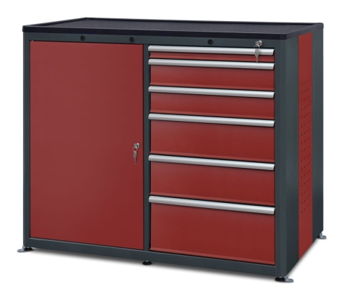 Szafka warsztatowa, 6 szuflad, schowek, kod: J22280