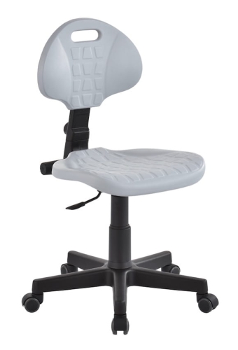 Krzesło laboratoryjne K1 szare, kółka lub stopki