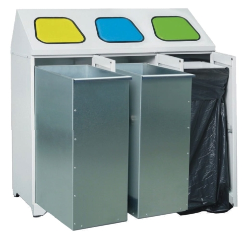 Kosz do segregacji śmieci, 120L, 2x80L, kod: J80218