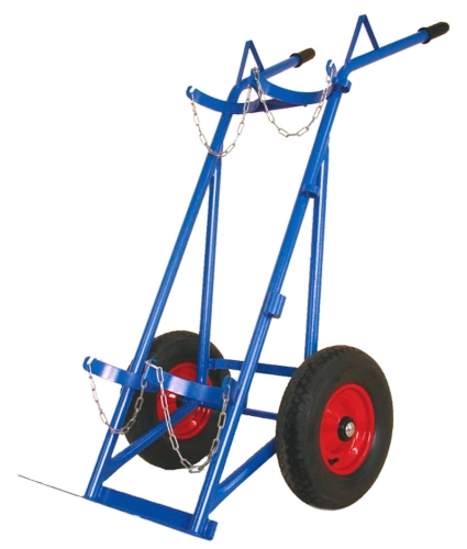 Wózek spawalniczy do dwóch butli w układzie skośnym, kod: J11101