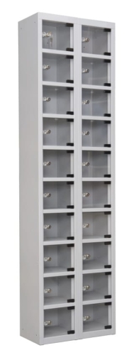 Szafa skrytkowa PLEXI, 20 schowków, 500x1805x250, kod: J24503