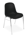 Krzesło na stołówkę BETA, plastik, czarne