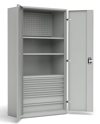 Szafa narzędziowa, 3 półki, 6 szuflad, 2000x1020x435, kod: TM26SS