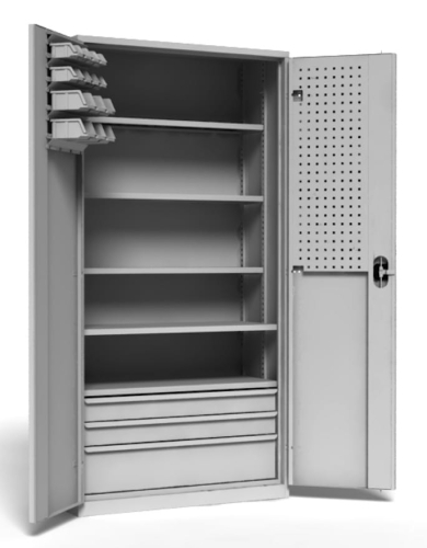 Szafa z pojemnikami, 3 szuflady, 5 półek, 14 poj., kod: TM13SS