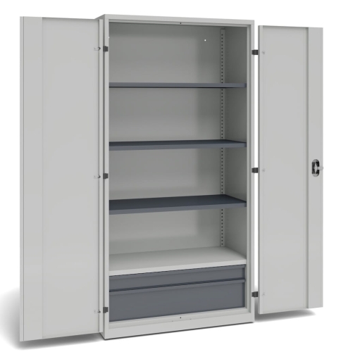 Szafa warsztatowa, 2 szuflady, 4 półki, kod: TM38S