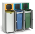 Kosz do segregacji śmieci, 3 komorowy 70-120L, kod: TMPSO3BK 2