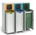 Kosz do segregacji śmieci, 3 komorowy 70-120L, kod: TMPSO3BK 4
