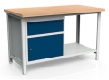 Stół warsztatowy 150 cm, szafka, szuflada, kod: MWS204 1