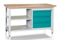 Stół warsztatowy 150 cm, 3 szuflady, kod: MWS205 2