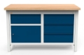 Stół warsztatowy 150 cm, szafka, 4 szuflady, kod: MWS207