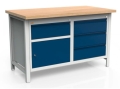 Stół warsztatowy 150 cm, szafka, 4 szuflady, kod: MWS207 1