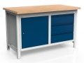 Stół warsztatowy 150 cm, szafka, 3 szuflady, kod: MWS212 1