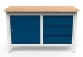 Stół warsztatowy 150 cm, szafka, 3 szuflady, kod: MWS212