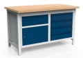 Stół warsztatowy 150 cm, szafka, 5 szuflad, kod: MWS217 1