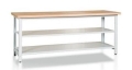Stół warsztatowy 200 cm, 2 półki, kod: MWS302 1