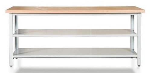 Stół warsztatowy 200 cm, 2 półki, kod: MWS302