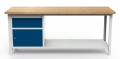 Stół warsztatowy 200 cm, szafka, szuflada, półka, kod: MWS304
