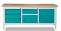 Stół warsztatowy 200 cm, 2 szafki, 4 szuflady, kod: MWS309 3
