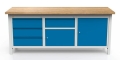 Stół warsztatowy 200 cm, 2 szafki, 4 szuflady, kod: MWS309 5