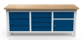 Stół warsztatowy 200 cm, szafka, 8 szuflad, kod: MWS311 5