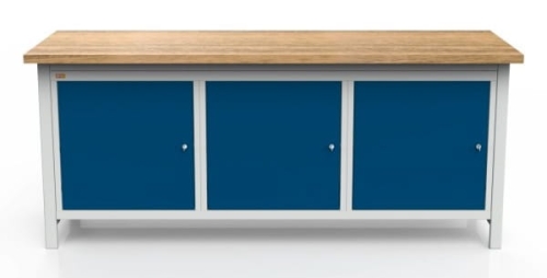 Stół warsztatowy 200 cm, 3 szafki, kod: MWS317 2