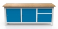 Stół warsztatowy 200 cm, 3 szafki, szuflada kod: MWS318