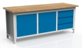 Stół warsztatowy 200 cm, 2 szafki, 3 szuflady, kod: MWS319 1
