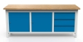 Stół warsztatowy 200 cm, 2 szafki, 3 szuflady, kod: MWS319
