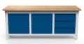 Stół warsztatowy 200 cm, 2 szafki, 3 szuflady, kod: MWS319 3