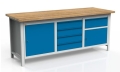 Stół warsztatowy 200 cm, 2 szafki, 5 szuflad, kod: MWS329 3