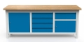 Stół warsztatowy 200 cm, 2 szafki, 5 szuflad, kod: MWS329 2