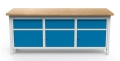 Stół warsztatowy 200 cm, 3 szafki, 3 szuflady, kod: MWS335 2