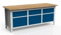 Stół warsztatowy 200 cm, 3 szafki, 3 szuflady, kod: MWS335 1