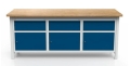 Stół warsztatowy 200 cm, 3 szafki, 3 szuflady, kod: MWS335