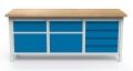 Stół warsztatowy 200 cm, 2 szafki, 6 szuflad, kod: MWS338 3