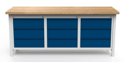 Stół warsztatowy 200 cm, 9 szuflad, kod: MWS349