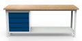 Stół warsztatowy 200 cm, 4 szuflady, półka, kod: MWS356