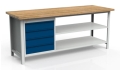 Stół warsztatowy 200 cm, 4 szuflady, 2 półki, kod: MWS357 1