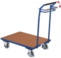 Wózek platformowy, platforma z płyty, hamulec postojowy, koła z osłoną stopy, kod: VF600125 1